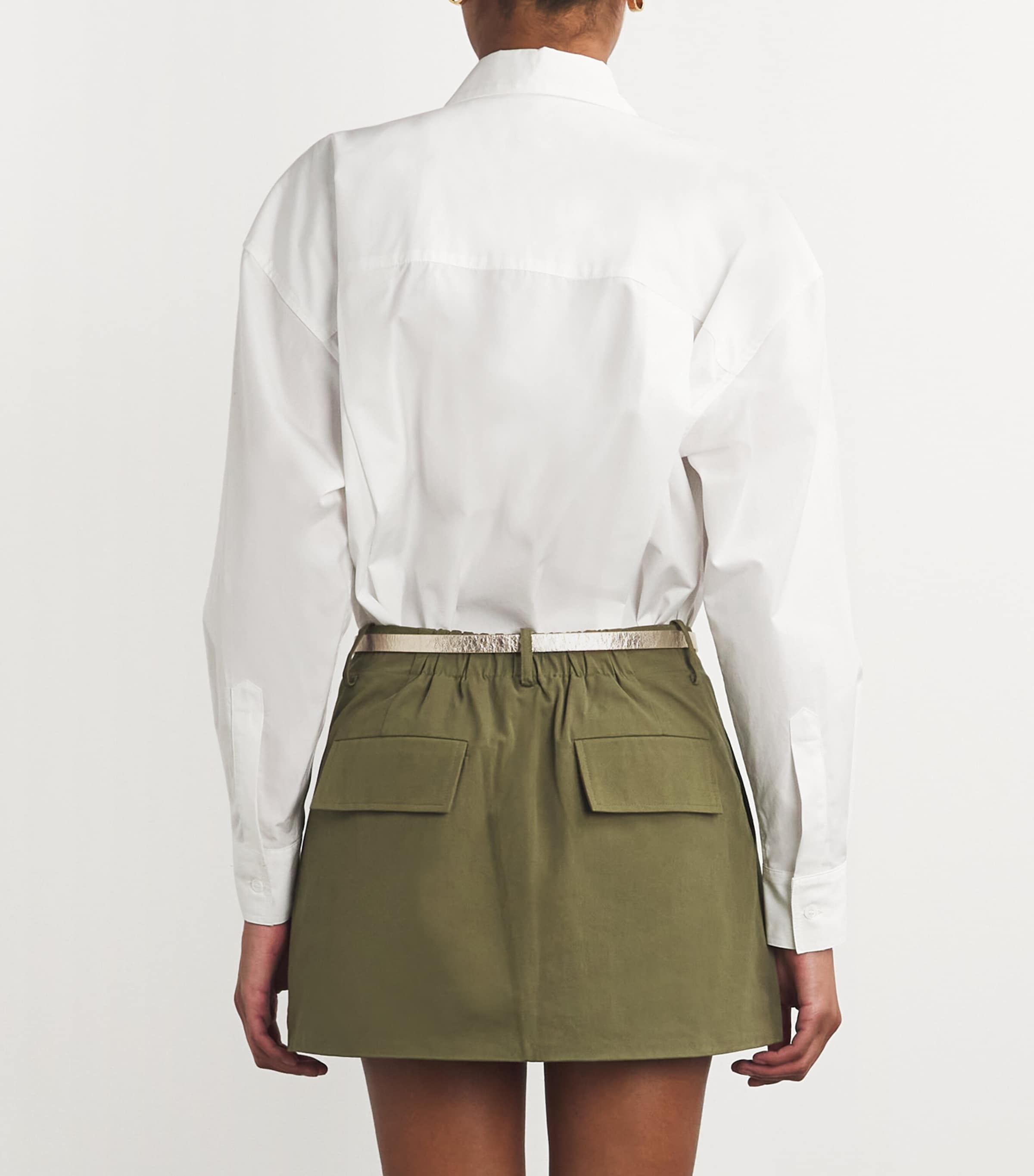 Gold Leather Clover Belt