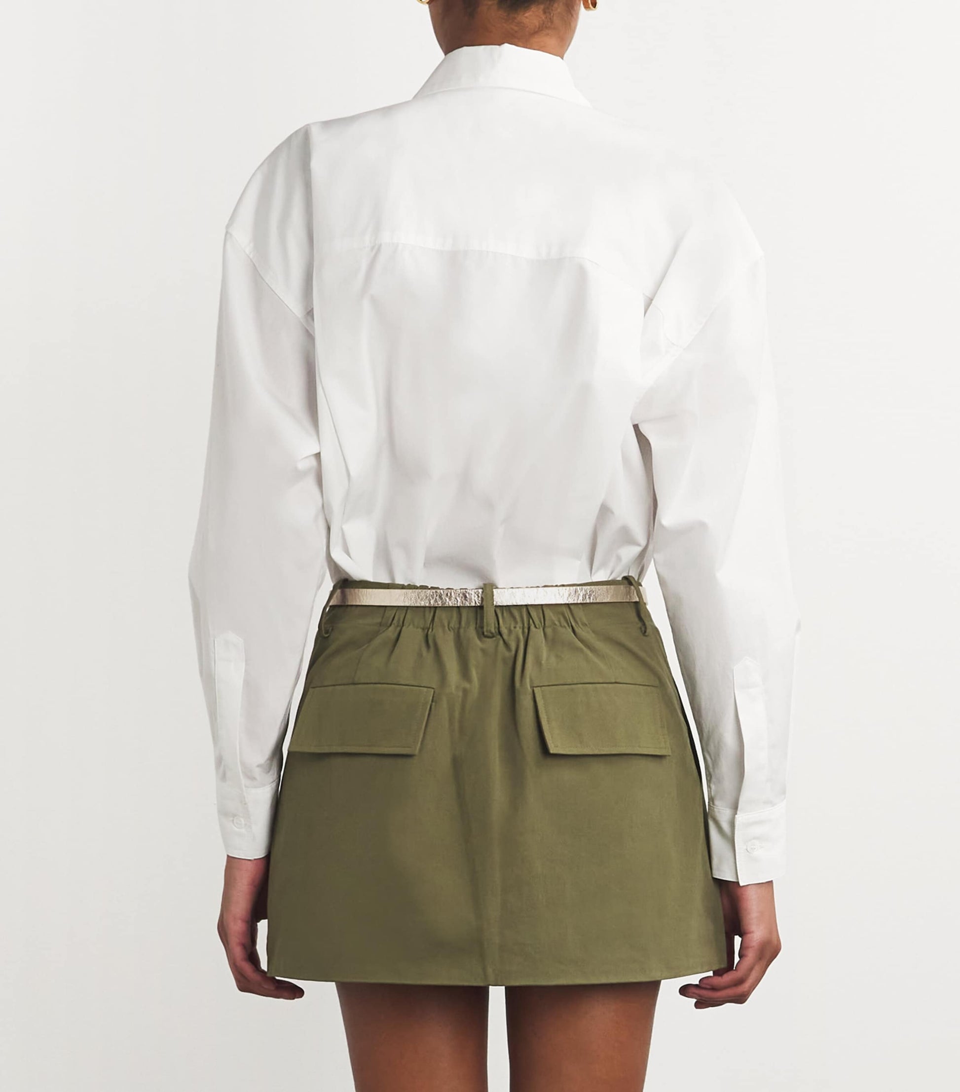 Gold Leather Clover Belt