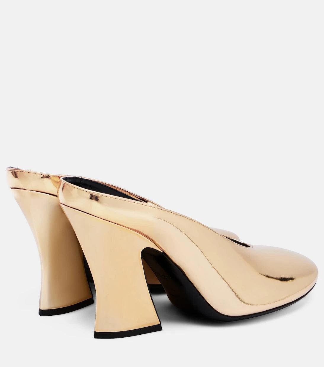 Givenchy - Sculpted 95 mirrored leather mules