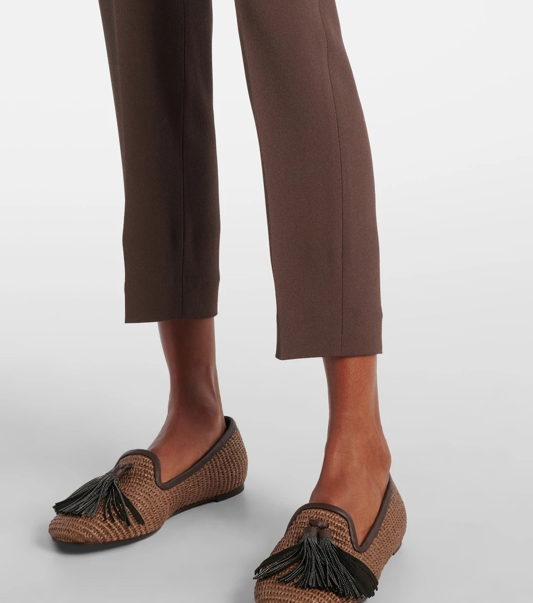 Brunello Cucinelli - Cropped crêpe slim pants