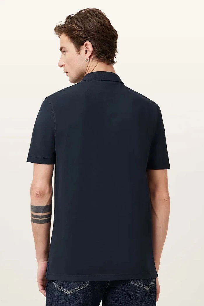 AllSaints тениска с яка мъжка памучна