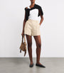 Neutral Marled Suit Shorts