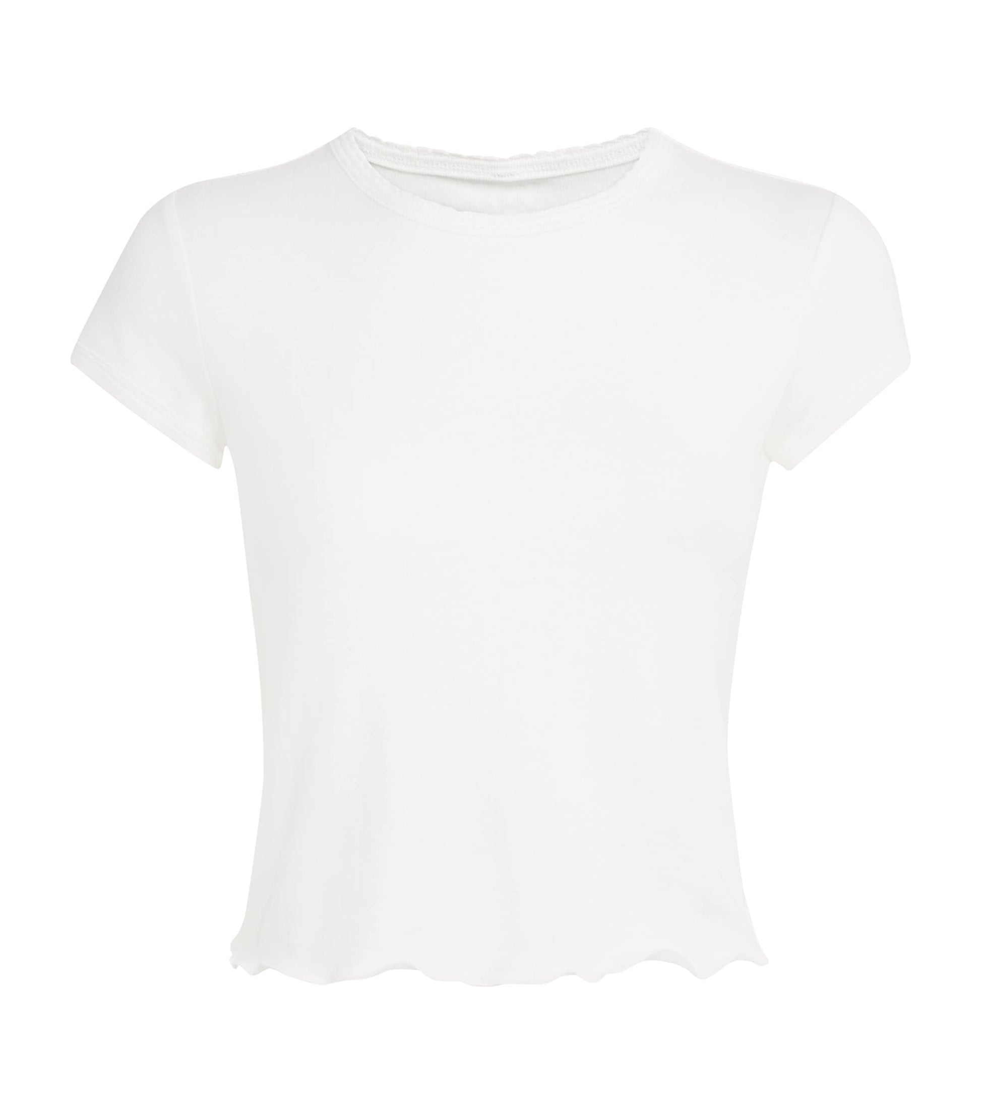 White Stretch-Cotton Drop Needle Baby T-Shirt
