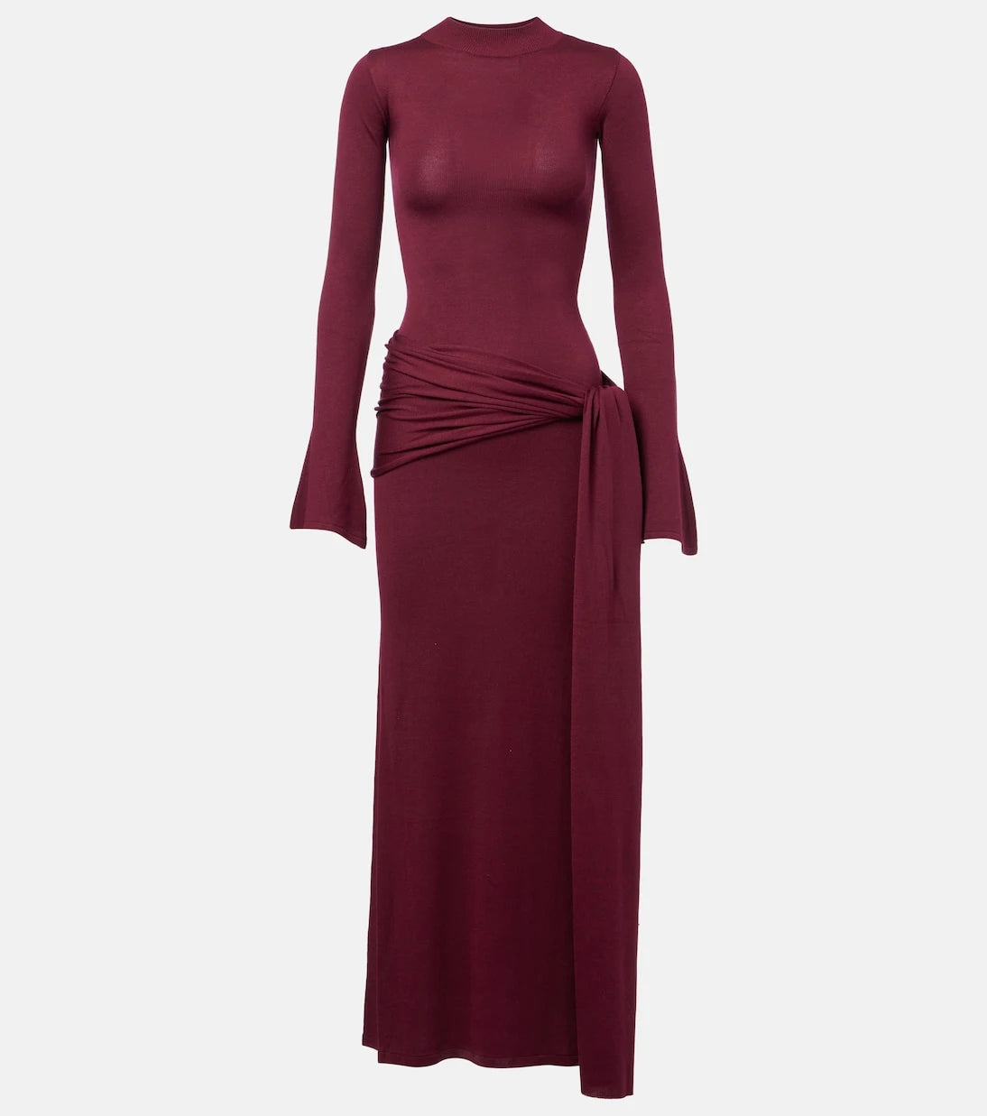 Aya Muse - Draped silk-blend maxi dress