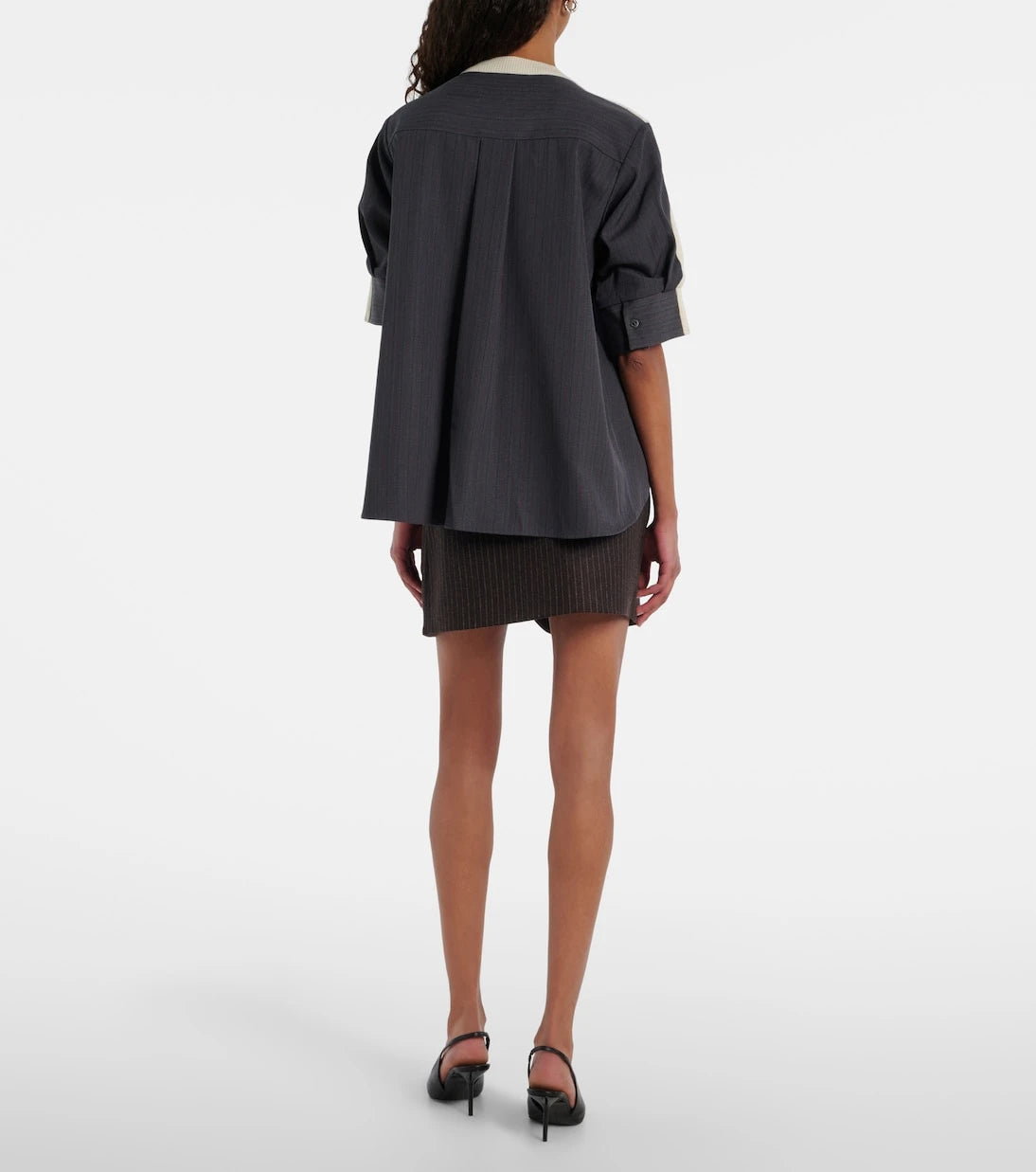 Coperni - Pinstripe wrap skirt