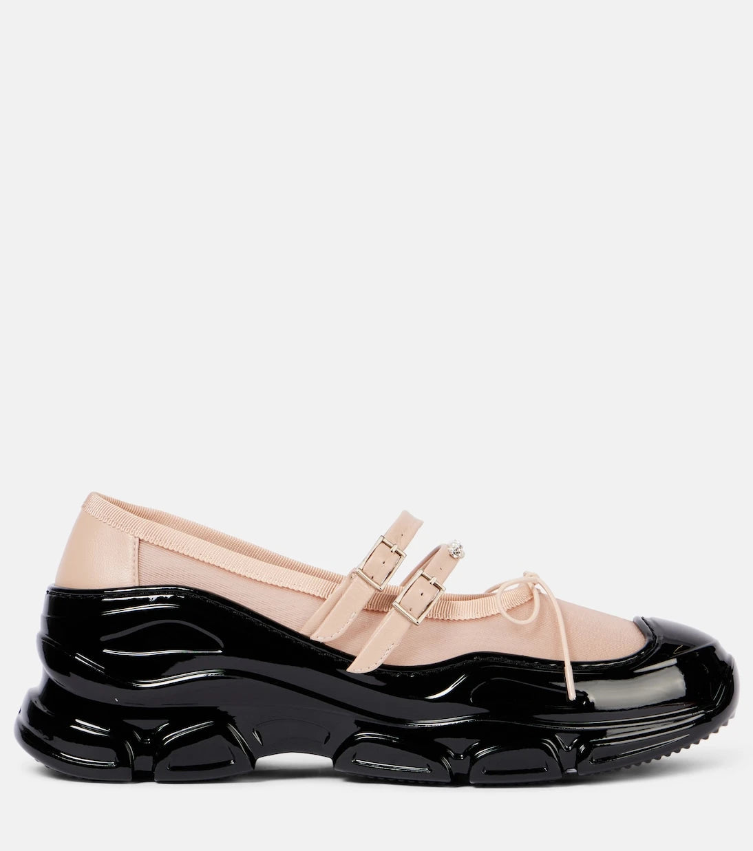 Simone Rocha - Tracker leather-trimmed Mary Jane flats