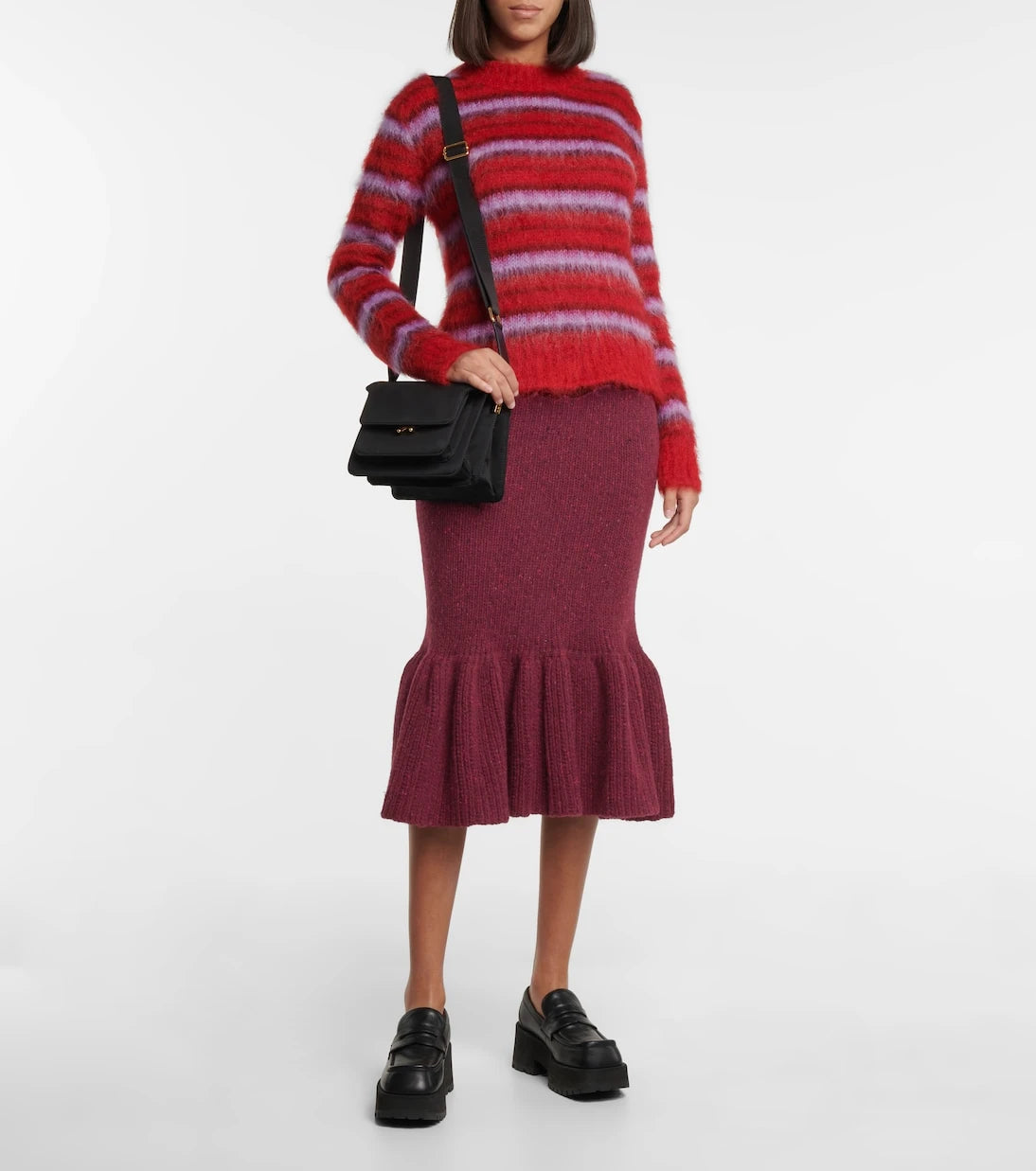 Marni - Wool knit midi skirt