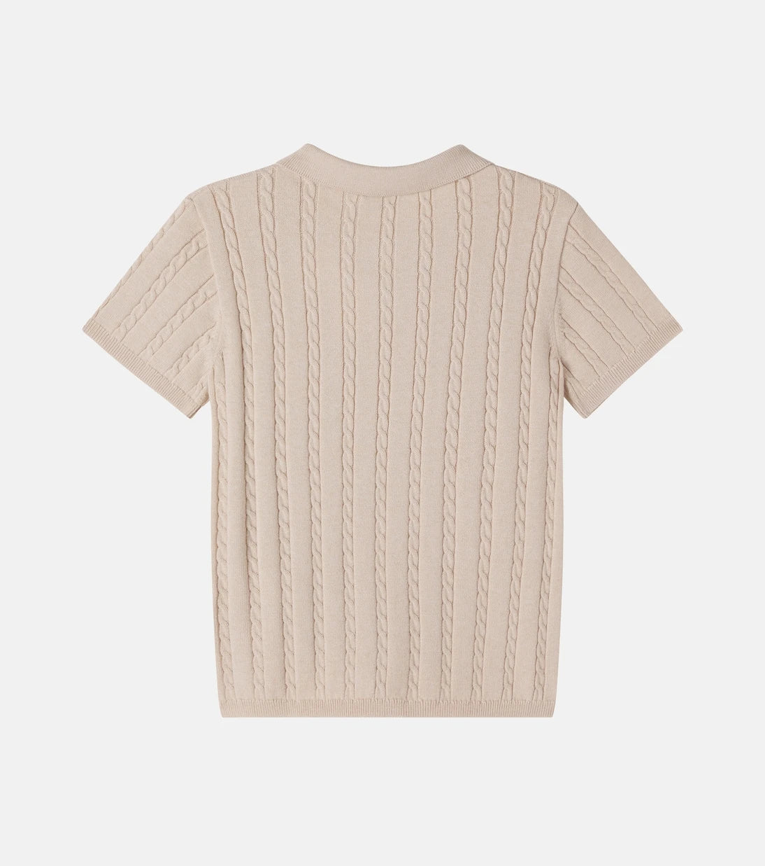 Bonpoint - Cable-knit cotton and cashmere polo shirt