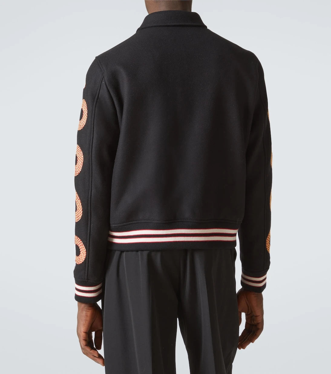 Amiri - Amiri Snake Bones wool-blend varsity jacket