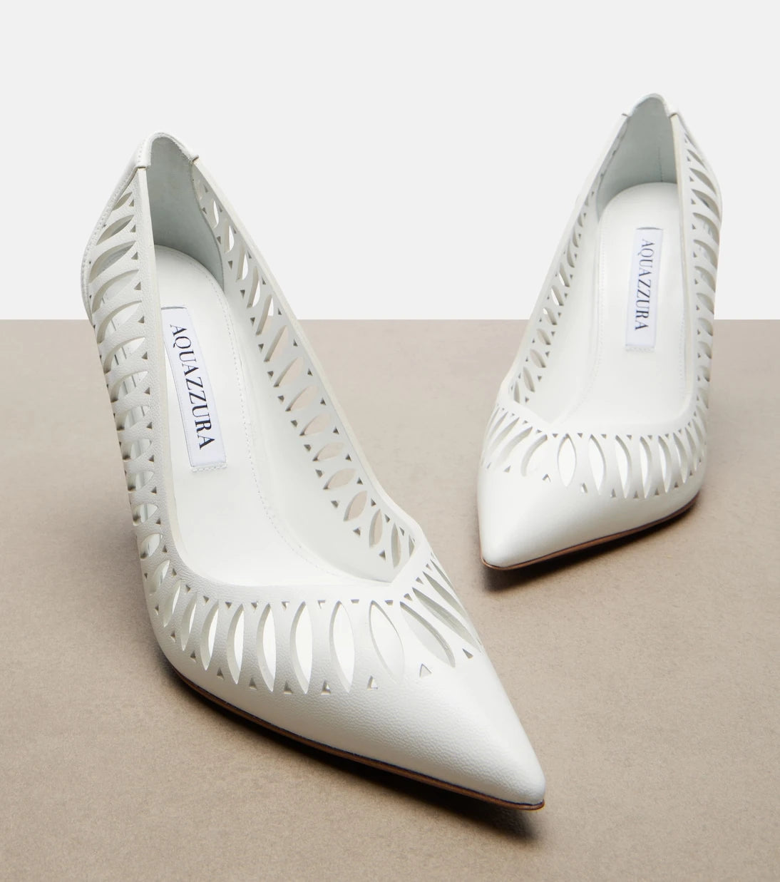 Aquazzura - Gisele perforated leather pumps