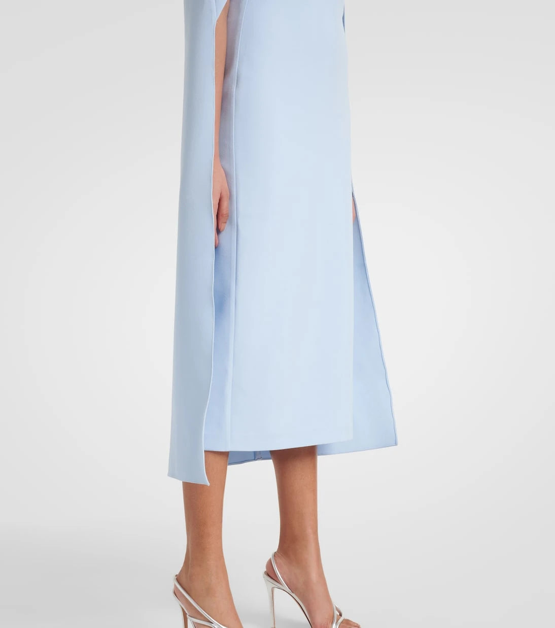 Safiyaa - Oria caped crêpe cocktail dress