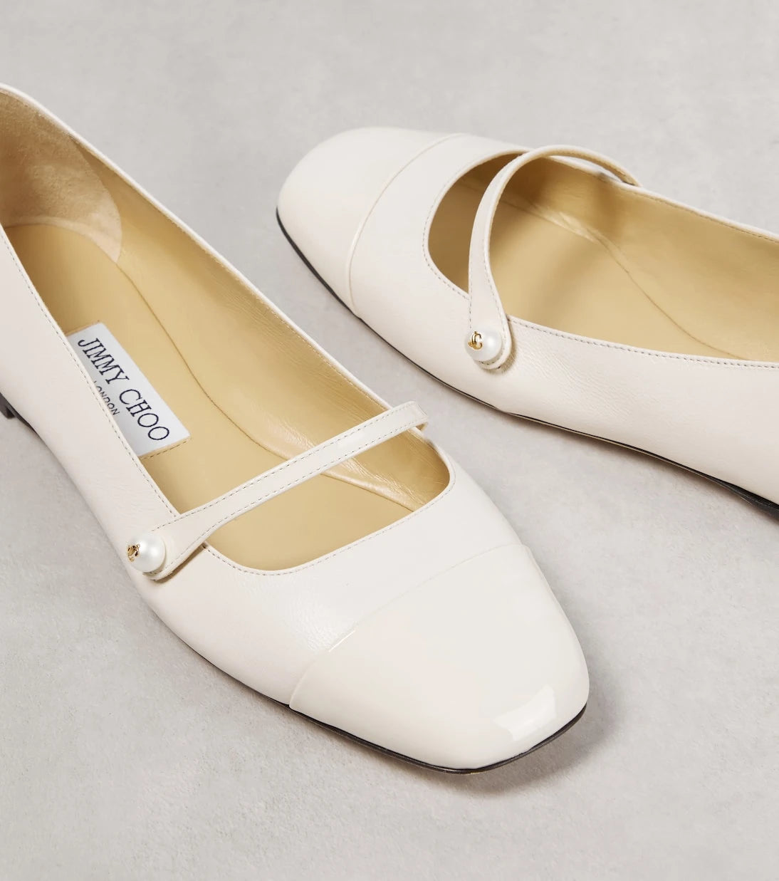 Jimmy Choo - Elisa embellished leather ballet flats