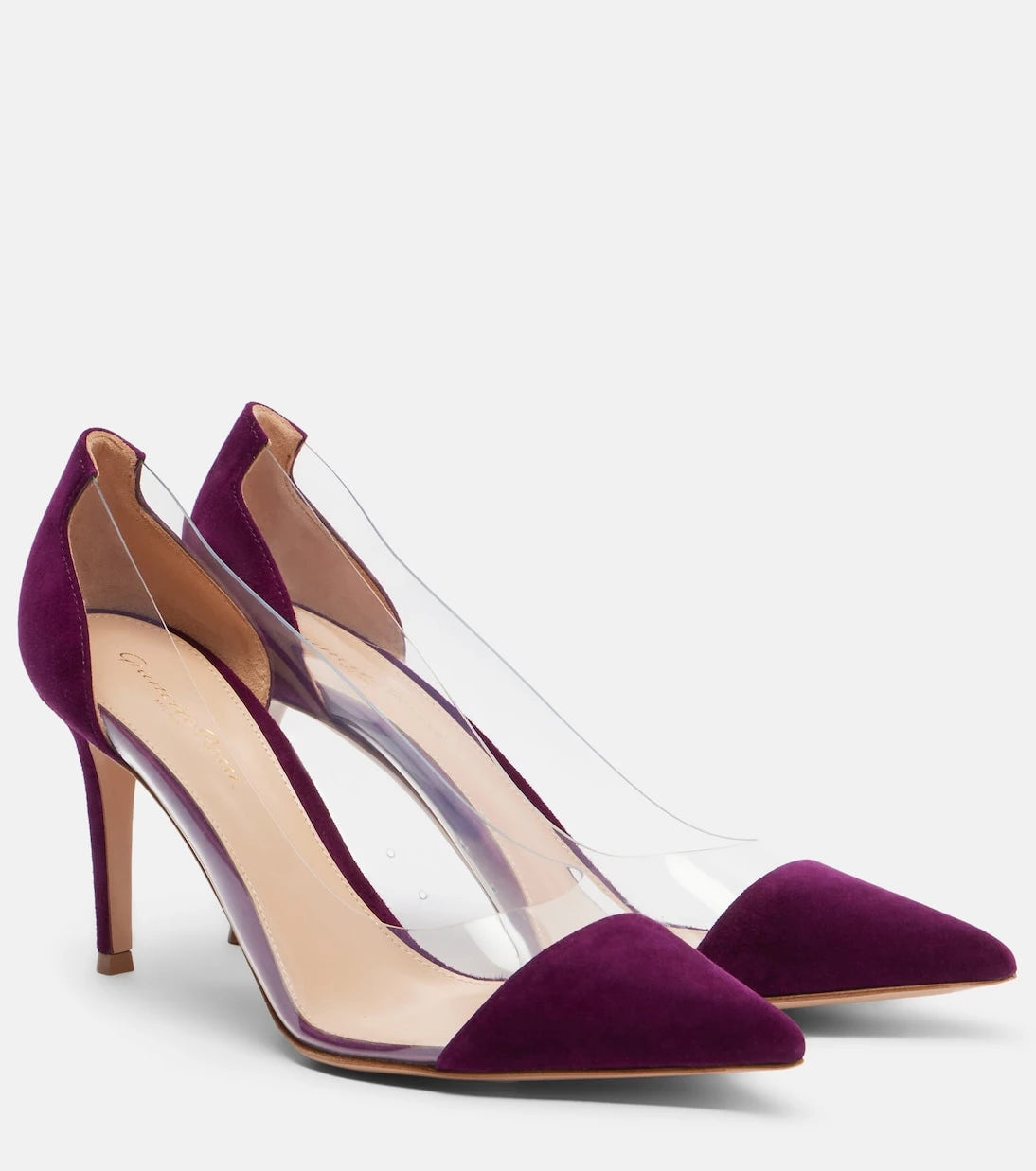 Gianvito Rossi - Plexi suede and TPU pumps