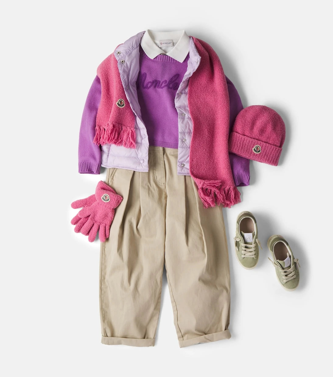 Moncler Enfant - Logo wool and cashmere sweater
