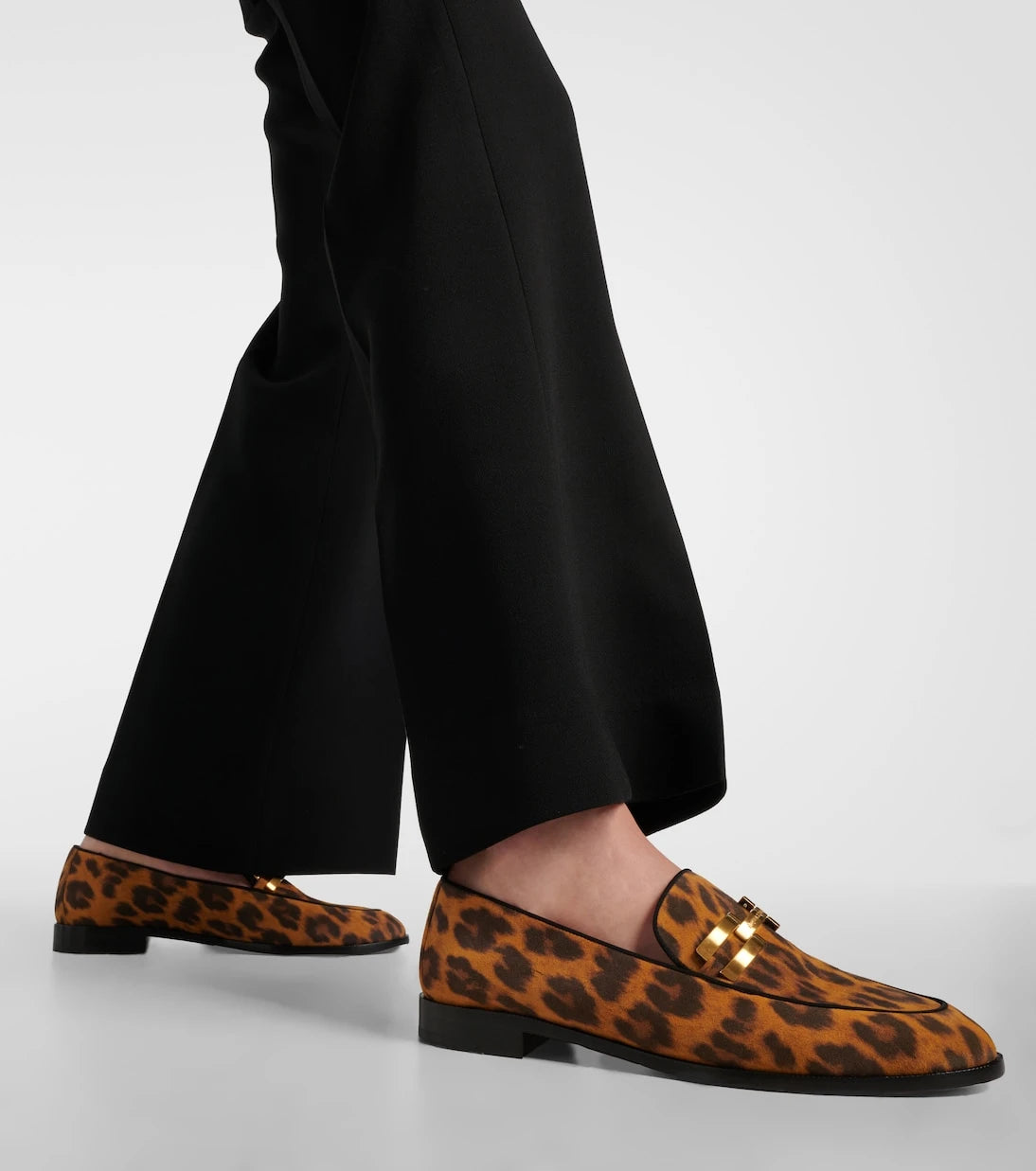 Aquazzura - Brandi leopard-print leather loafers