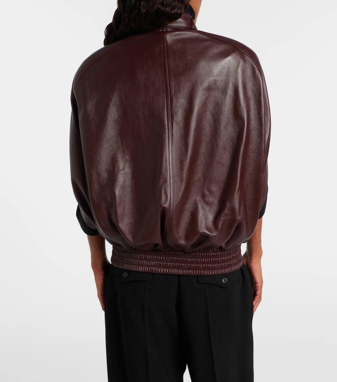 Phoebe Philo - Caped leather bomber jacket
