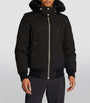 Moose Knuckles Black Down-Filled Bomber Jacket