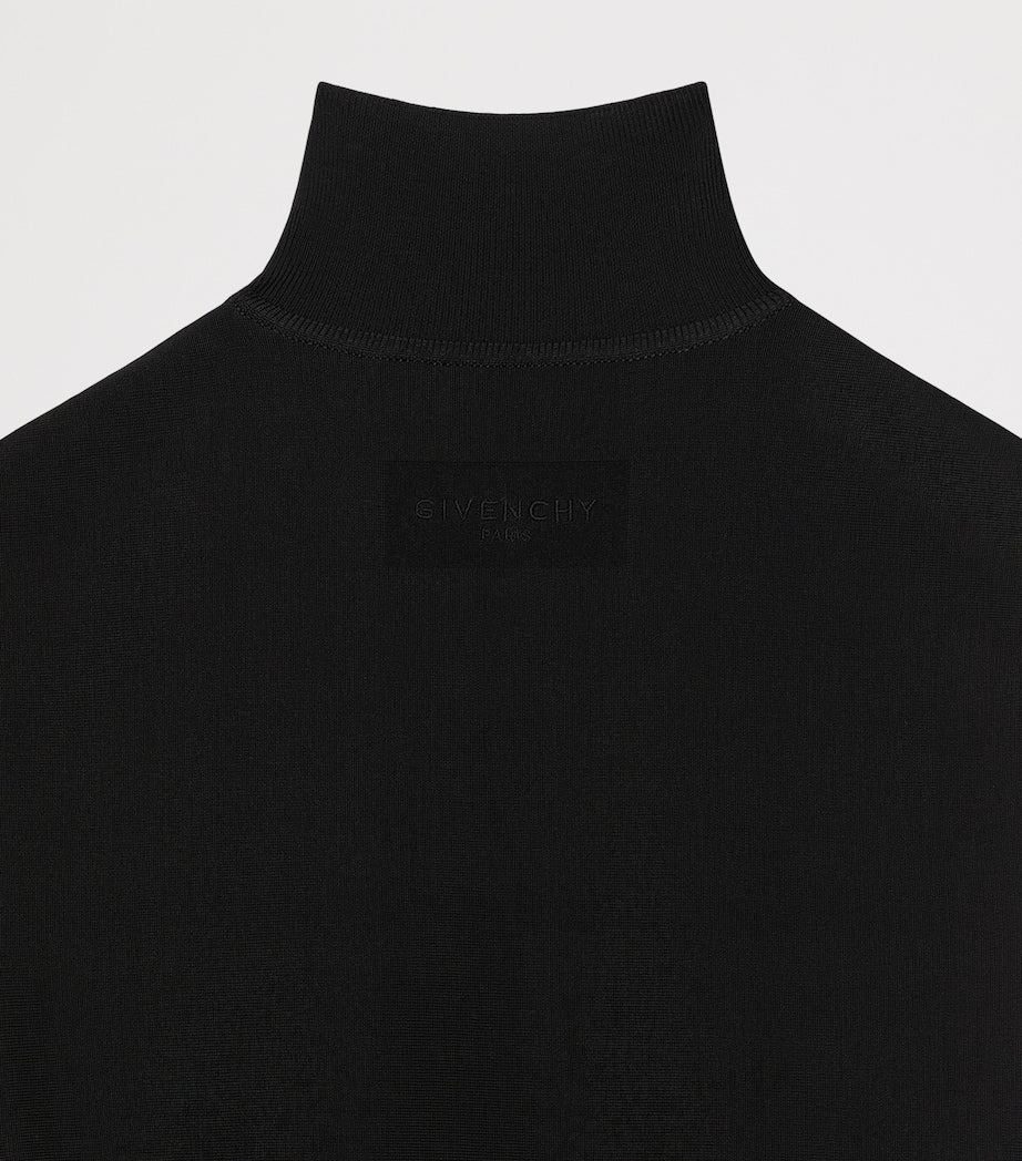 Givenchy Black Knitted Cap Sleeve Mini Dress