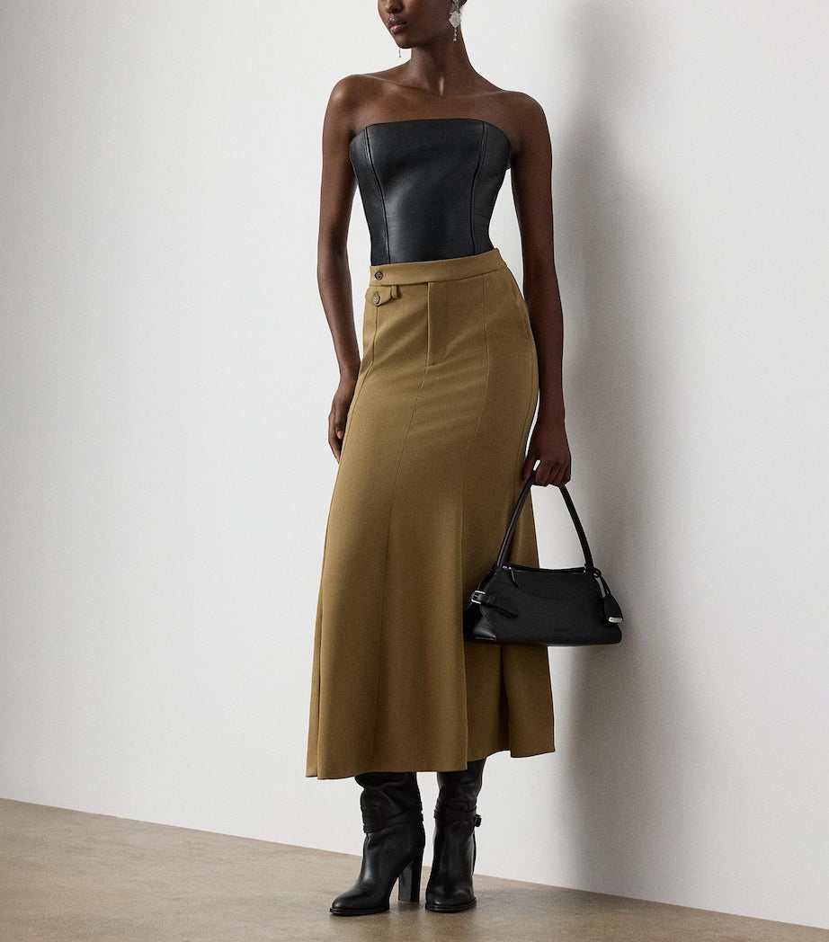 Ralph Lauren Collection Black Lambskin Gwyneth Bustier