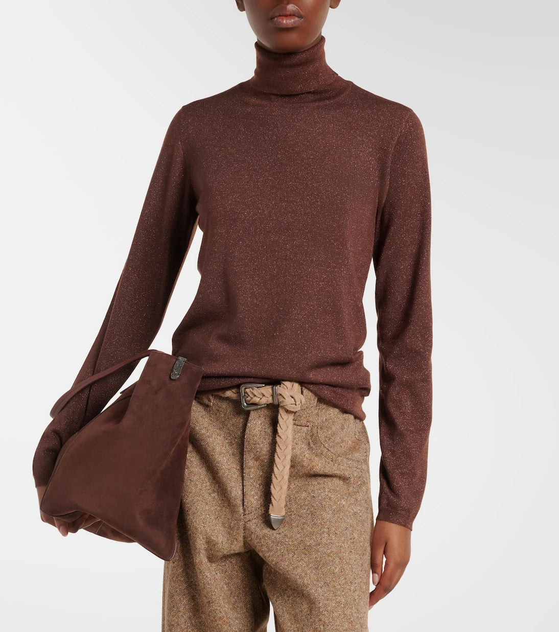 Brunello Cucinelli - Cashmere and silk-blend turtleneck sweater