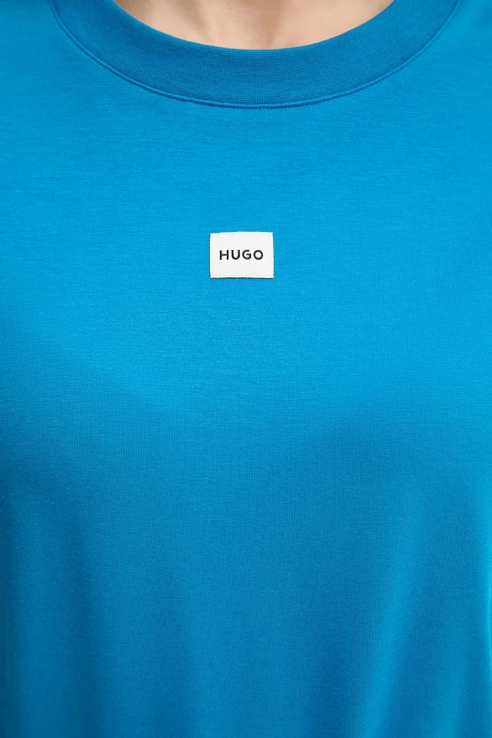 HUGO modal içeren kadın oversize tişört SIGNATURE_TSHIRT