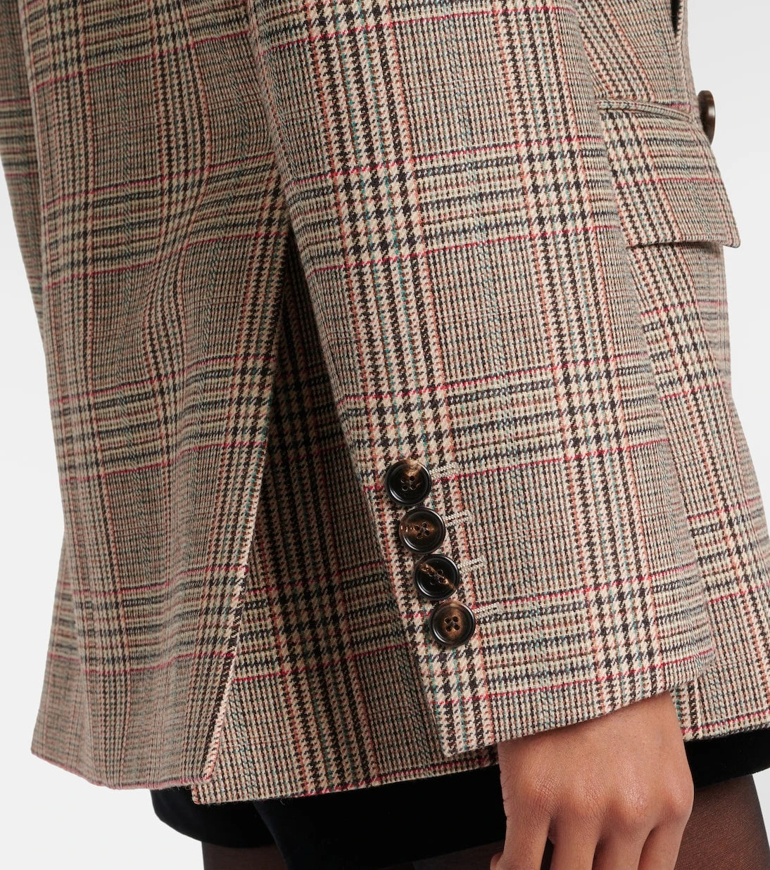 Chloé - Prince of Wales check wool-blend blazer