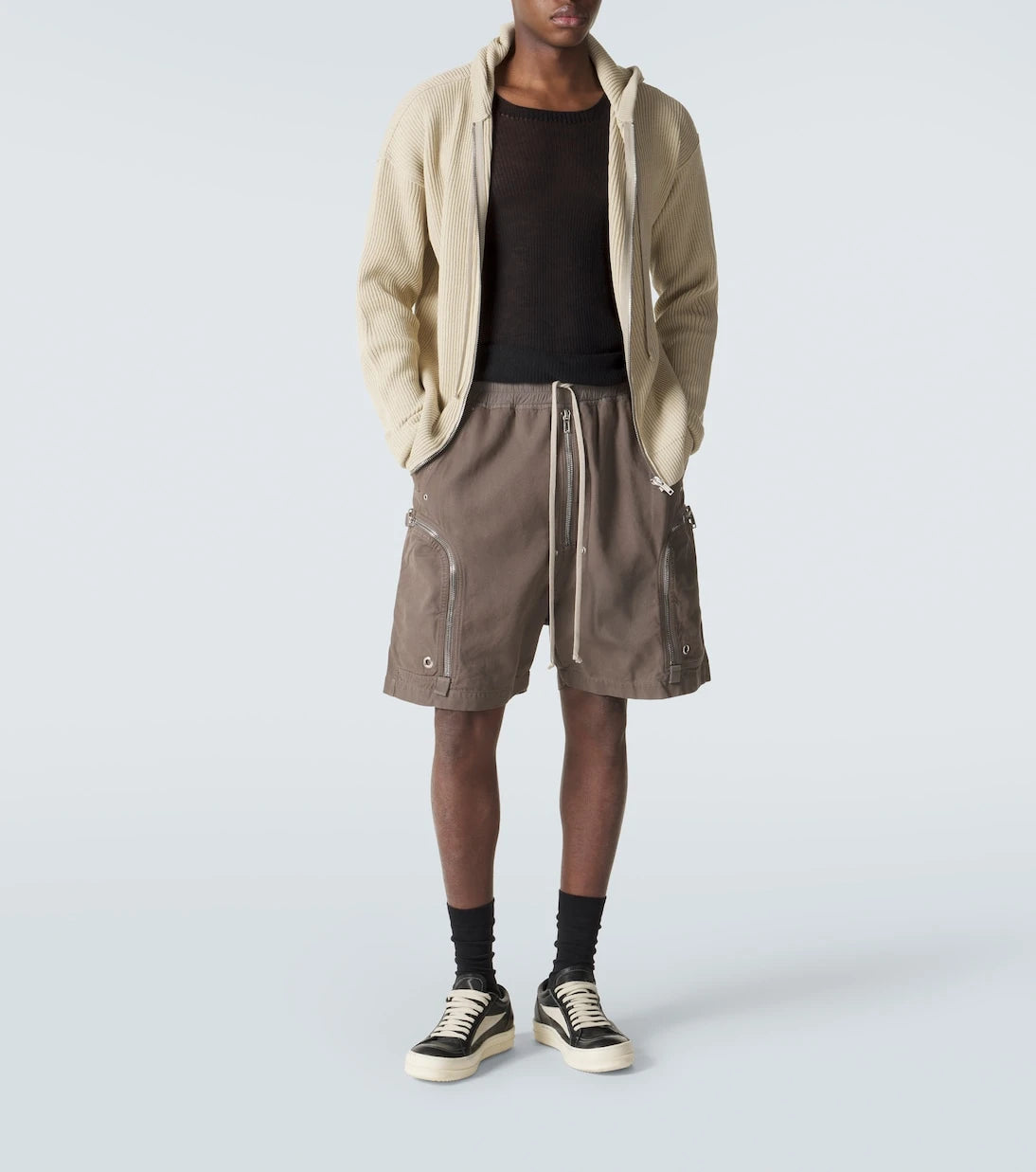 Rick Owens - Ribbed-knit virgin wool hoodie