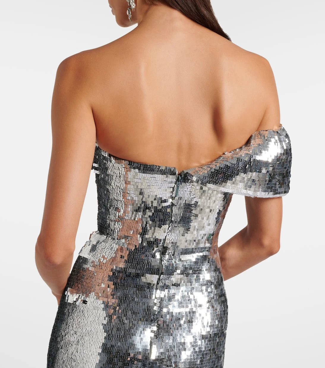 Rachel Gilbert - Tamzin sequined one-shoulder gown