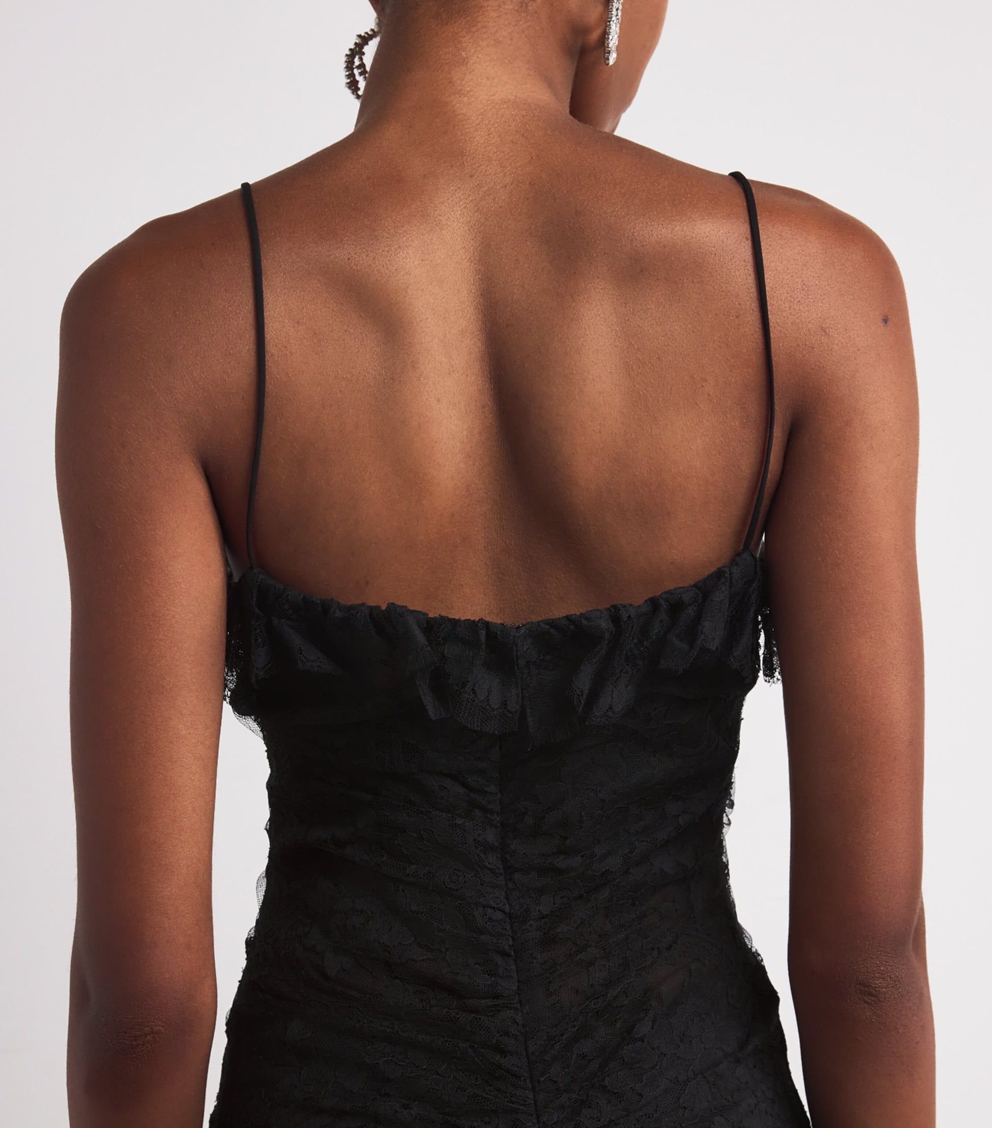 Lace Split-Skirt Maxi Dress