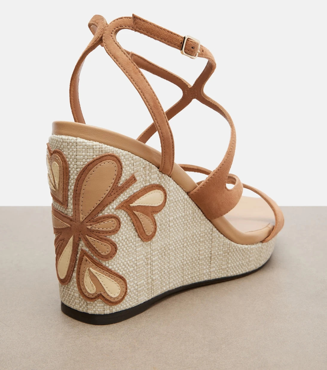 Jimmy Choo - Ayla leather espadrille wedges