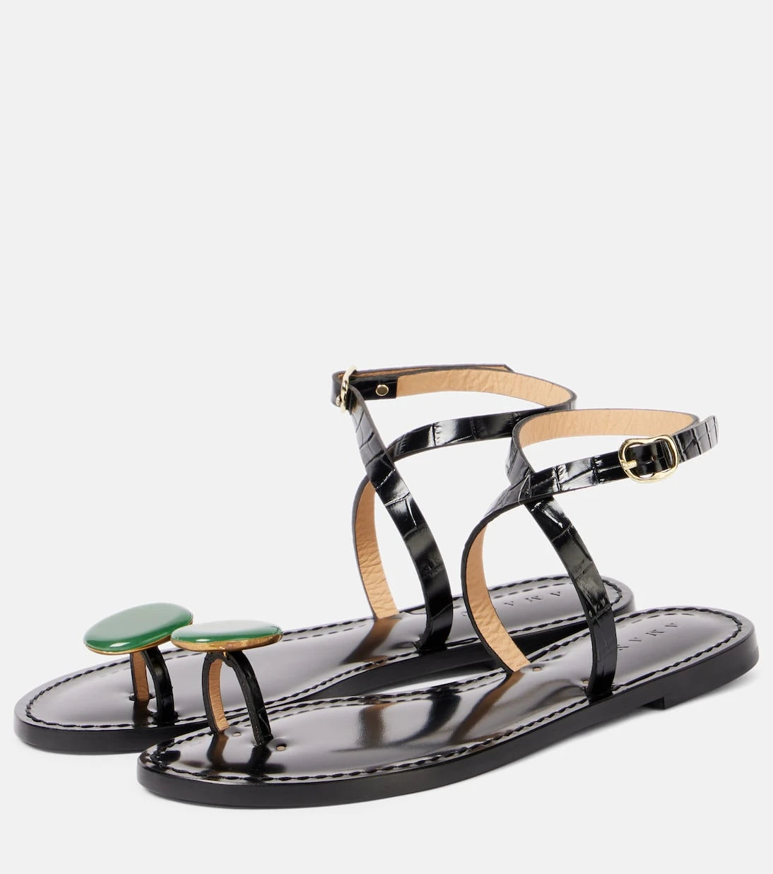 Amanu - Kigali embeliished leather sandals