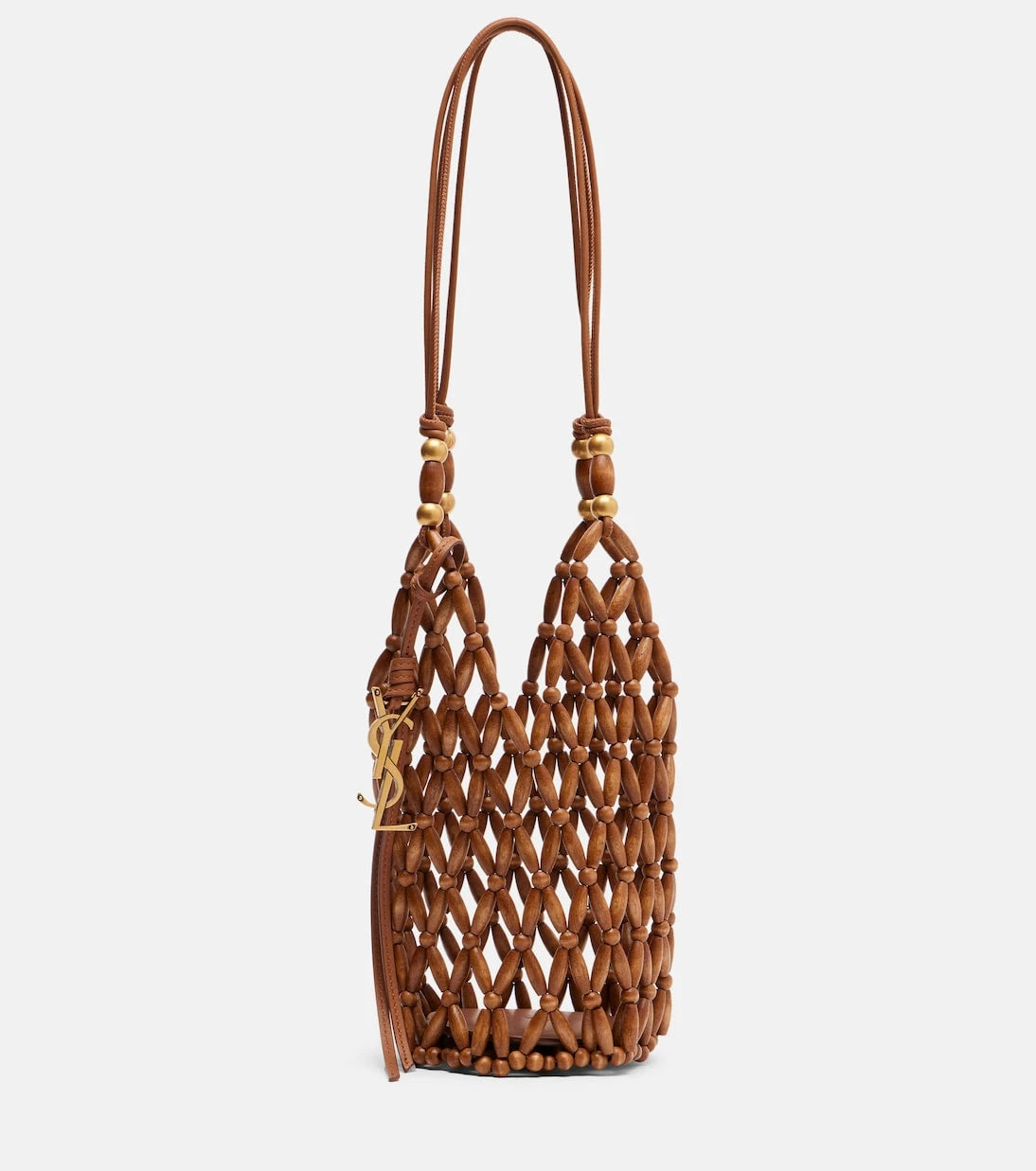 Saint Laurent - Cassandre Mini wood bucket bag