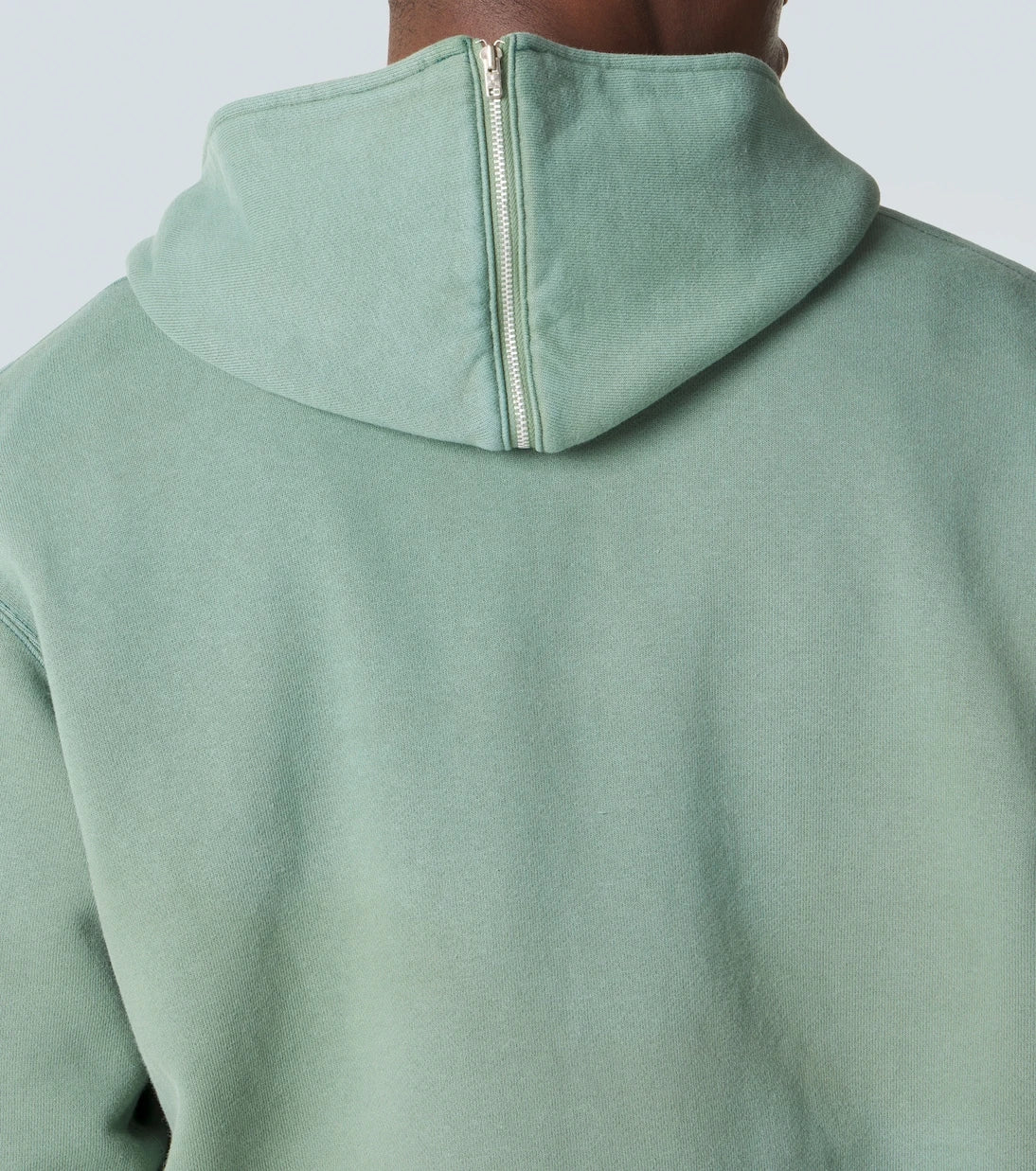A.Presse - Vintage cotton jersey half-zip hoodie