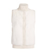 Beige Merino Wool-Mink Gilet