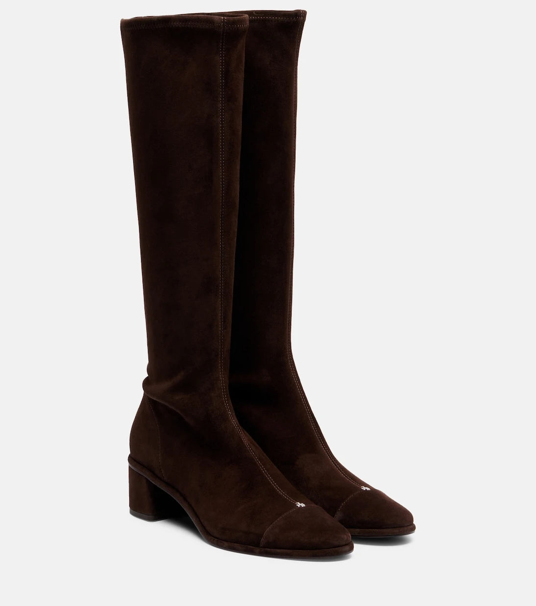Tory Burch - Cap-toe 55 suede knee-high boots