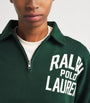 Polo Ralph Lauren Green Cotton-Blend Quarter-Zip Logo Sweatshirt
