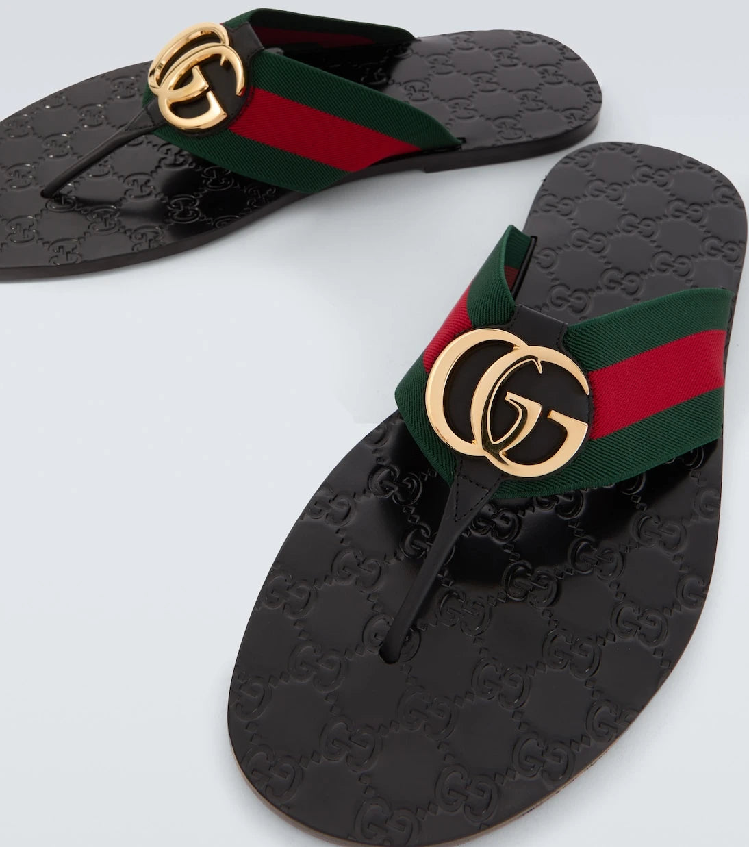 Gucci - Riviera GG leather thong sandals