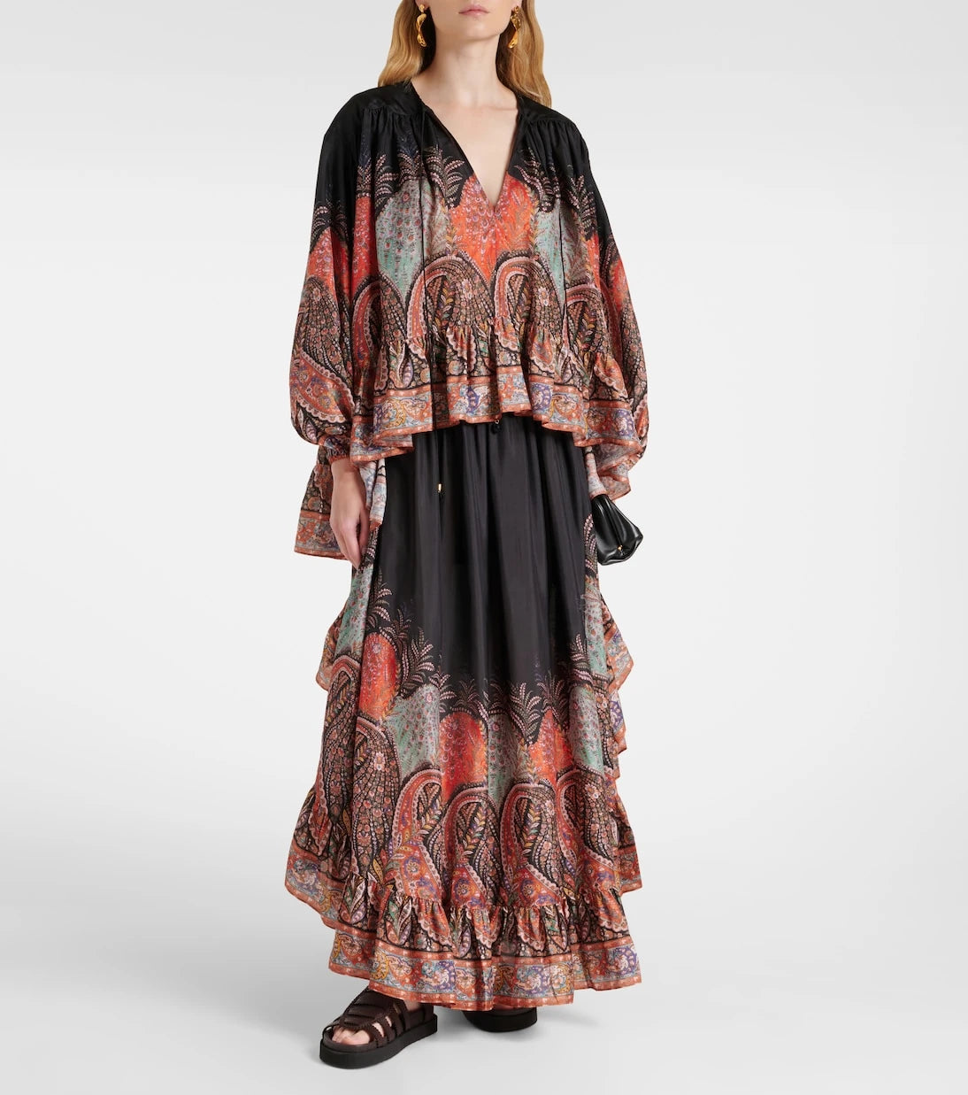 Zimmermann - Rhiannon ruffled silk maxi skirt