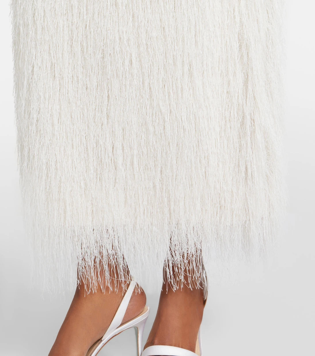 Róhe - Bridal fringed wool-blend gown
