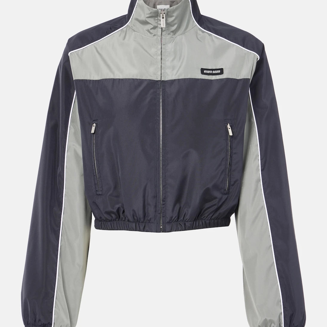 Miu Miu - Technical cropped track jacket