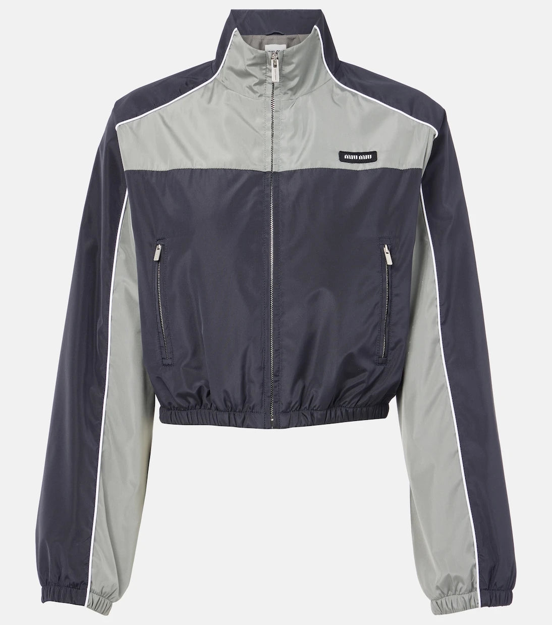 Miu Miu - Technical cropped track jacket