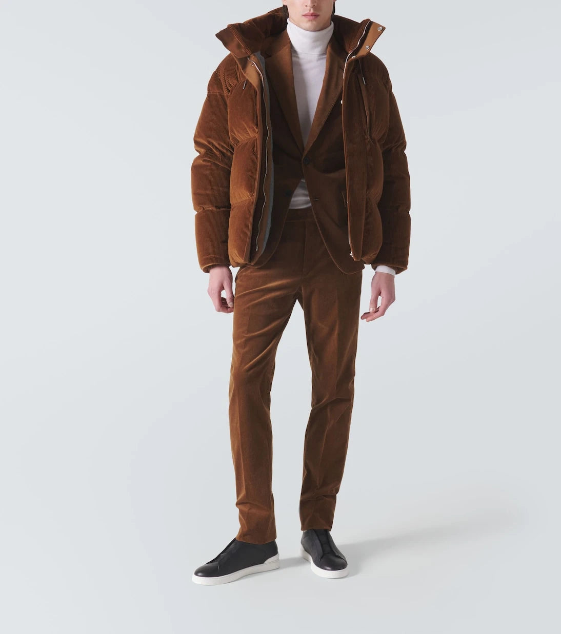 Zegna - أحذية سنيكرز تريبل ستيتش الجلدية