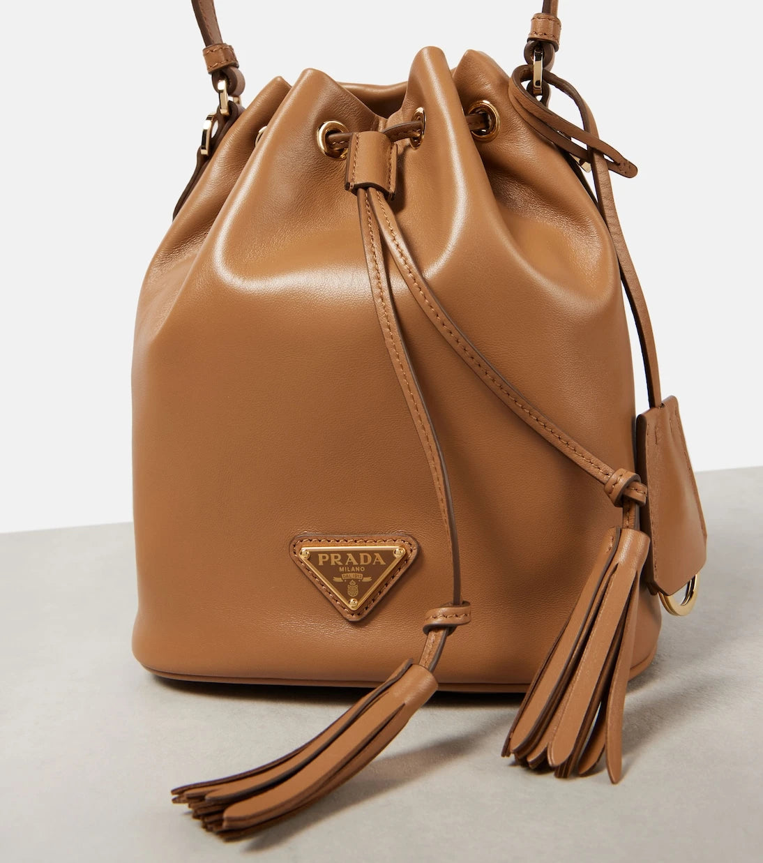 Prada - Small leather bucket bag