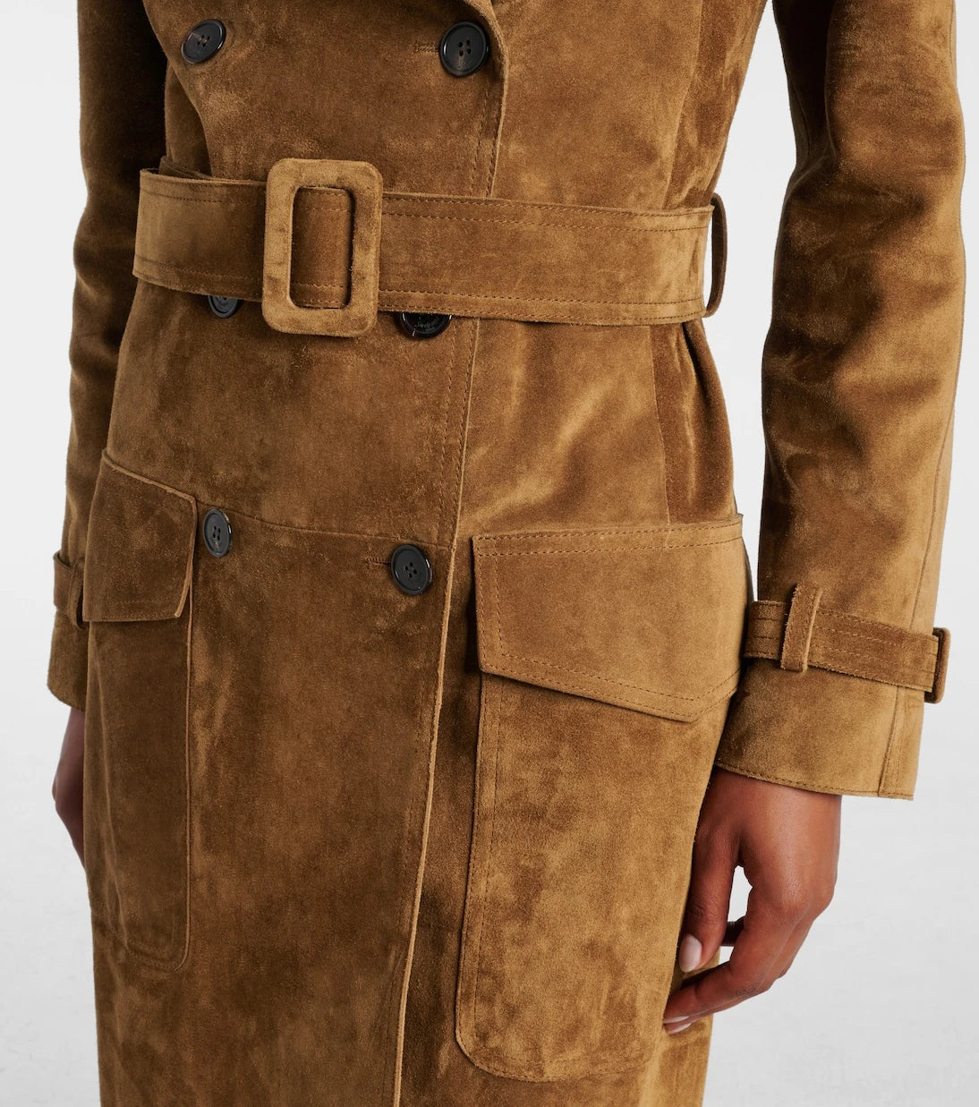 Saint Laurent - Suede trench coat