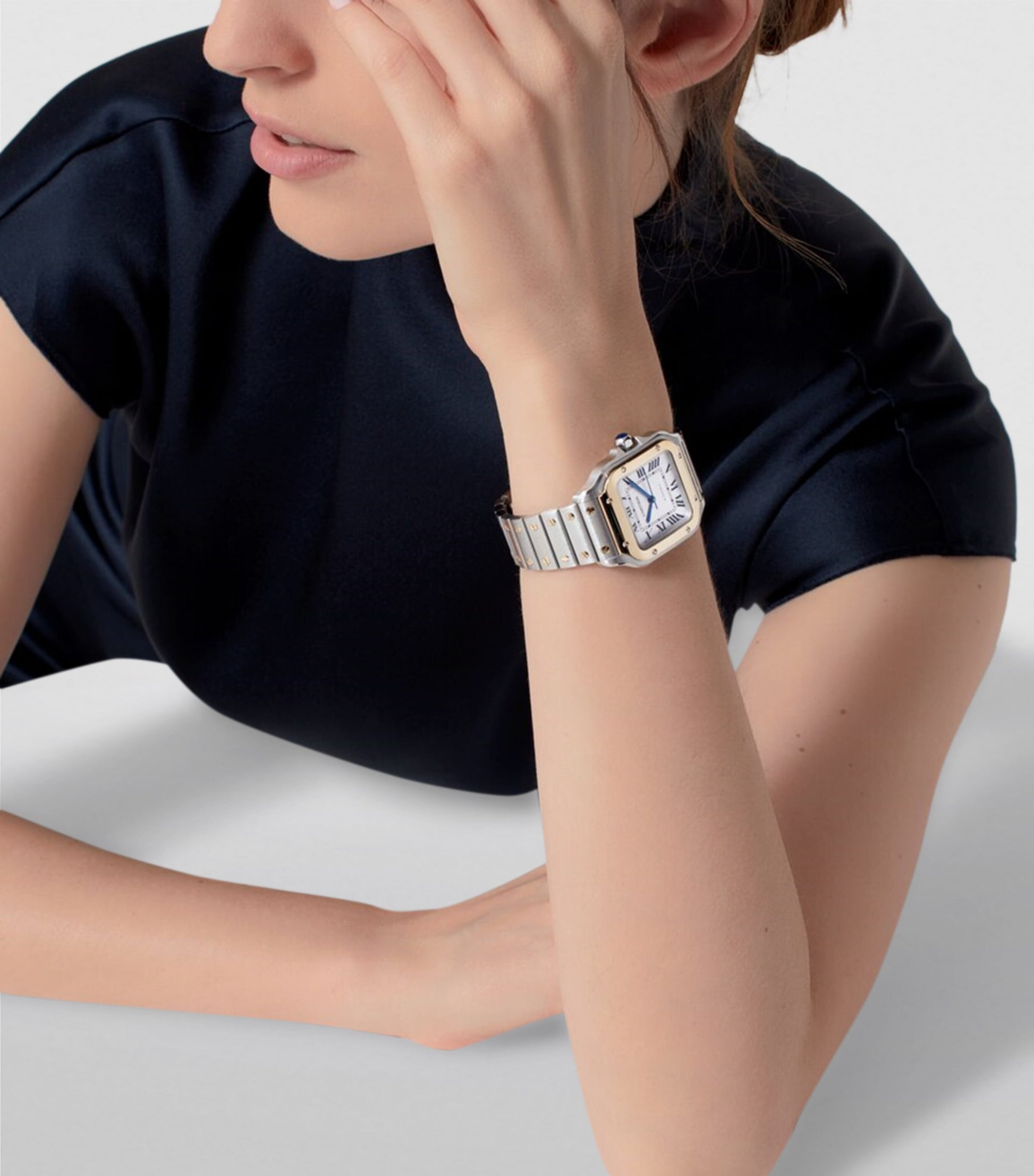 Yellow Gold and Stainless Steel Santos de Cartier Watch 35.1mm