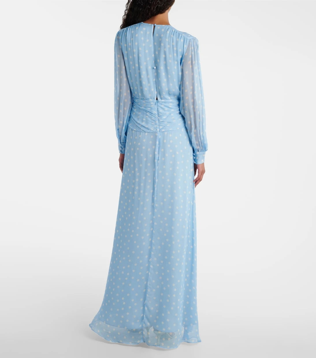 Rixo - Meera polka-dot shirred gown