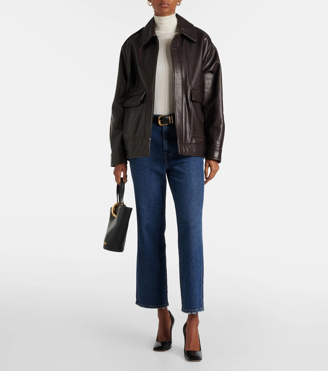 7 For All Mankind - High-rise cropped straight jeans