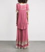 Chloé Red Puff-Sleeve Maxi Dress