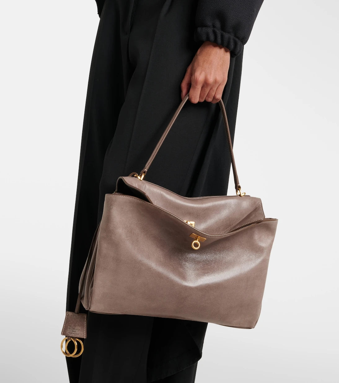 Balenciaga - Rodeo Medium leather top-handle bag