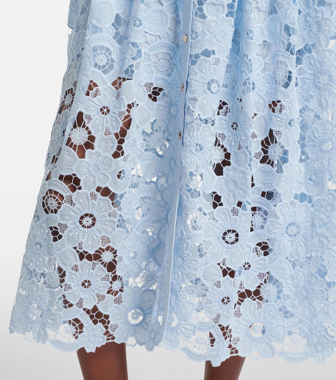 Self-Portrait - Belted lace shirt dress